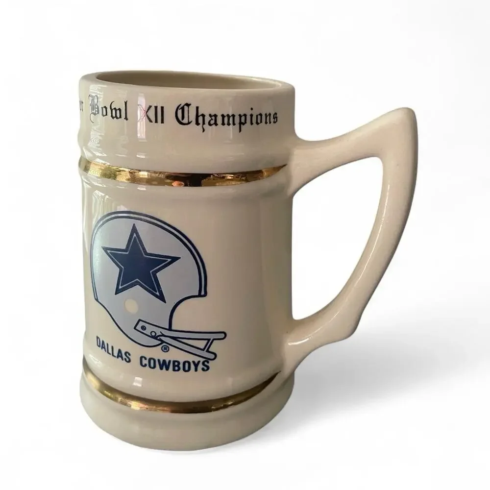 Dallas Cowboys Collectors 1977 Super Bowl XII Champions - Stein Ceramic Mug